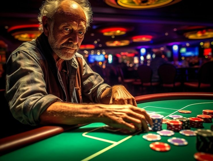Tampilan meja roulette dealer langsung dengan beberapa pemain